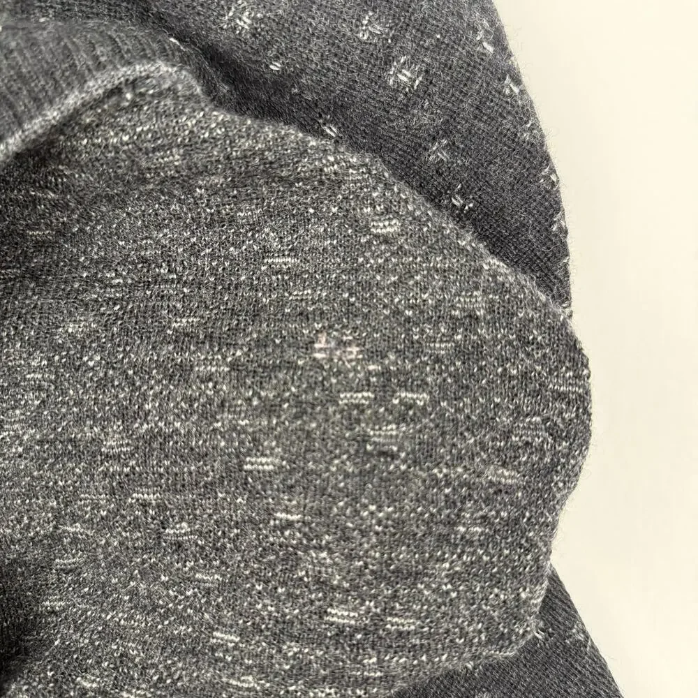 Vintage 90s Virgin Wool Sweater Vest Charcoal V-Neck Mark Shale Sz L